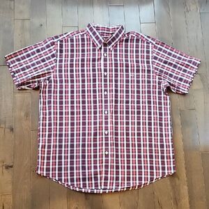 Orvis Men's Wrinkle Resistant Short-Sleeve Button-Down Plaid Shirt,Size XL